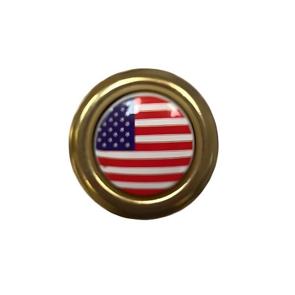 455USA Wired Push Button Center American Flag