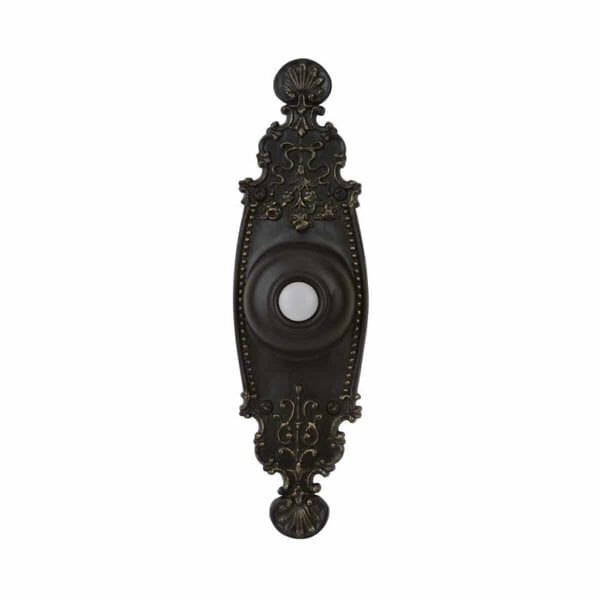 PB3035-AZ Large Victorian Style Wired Push Button in Aged Bronze Finish