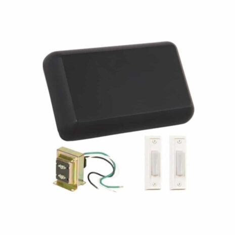 CK1000-FB Craftmade Builder Door Chime Kit Black Chime Finish Two White Push Buttons CK1000-FB Craftmade Builder Door Chime Kit Black Chime Finish Two White Push Buttons