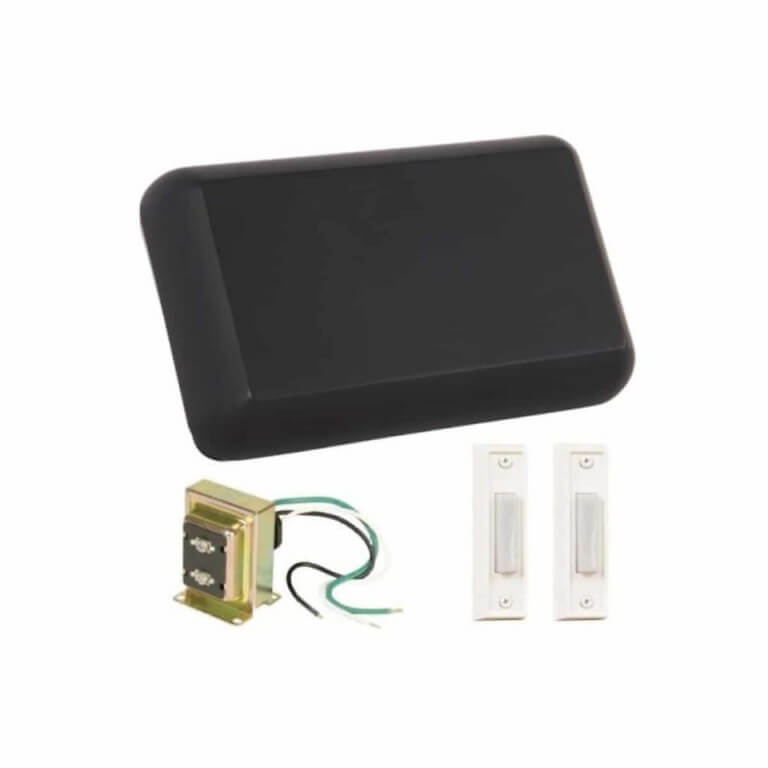 CK1000-FB Craftmade Builder Door Chime Kit Black Chime Finish Two White Push Buttons