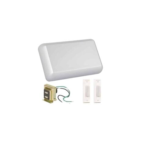 CK1000-W Craftmade Builder Door Chime Kit White Chime Two Push Buttons CK1000-W Craftmade Builder Door Chime Kit White Chime Two Push Buttons