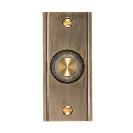 DH1631L Brushed Brass Finish Wired Doorbell Push Button DH1631L Brushed Brass Finish Wired Doorbell Push Button
