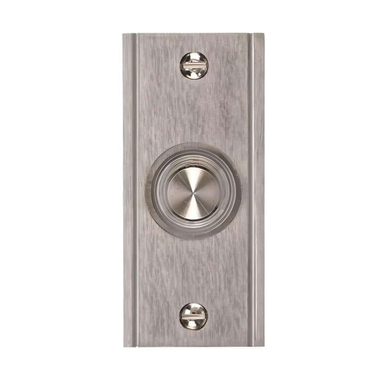 DH1633L Satin Nickel Finish Wired Lighted Doorbell Push Button