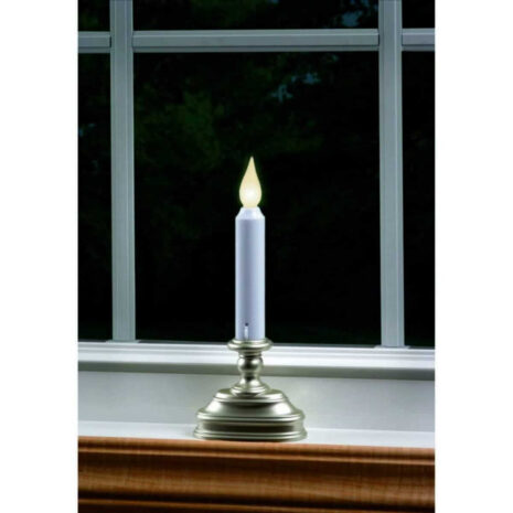 FPC1320P Flameless LED Window Candle in Aged Platinum Base FPC1320P Flameless LED Window Candle in Aged Platinum Base