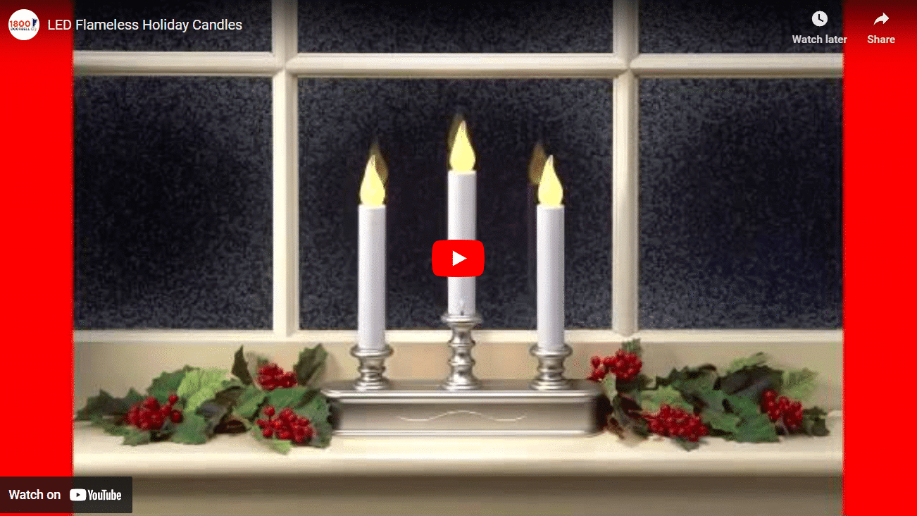 LED Flameless Window Candle Battery Operated 