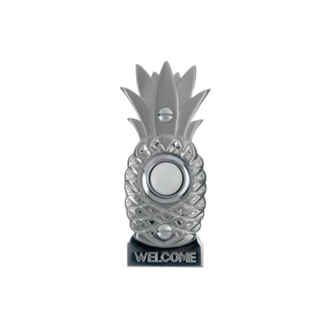 PB1673L Pineapple Shaped Lighted Wired Doorbell Button Available in Silver or Brass PB1673L Pineapple Shaped Lighted Wired Doorbell Button Available in Silver or Brass