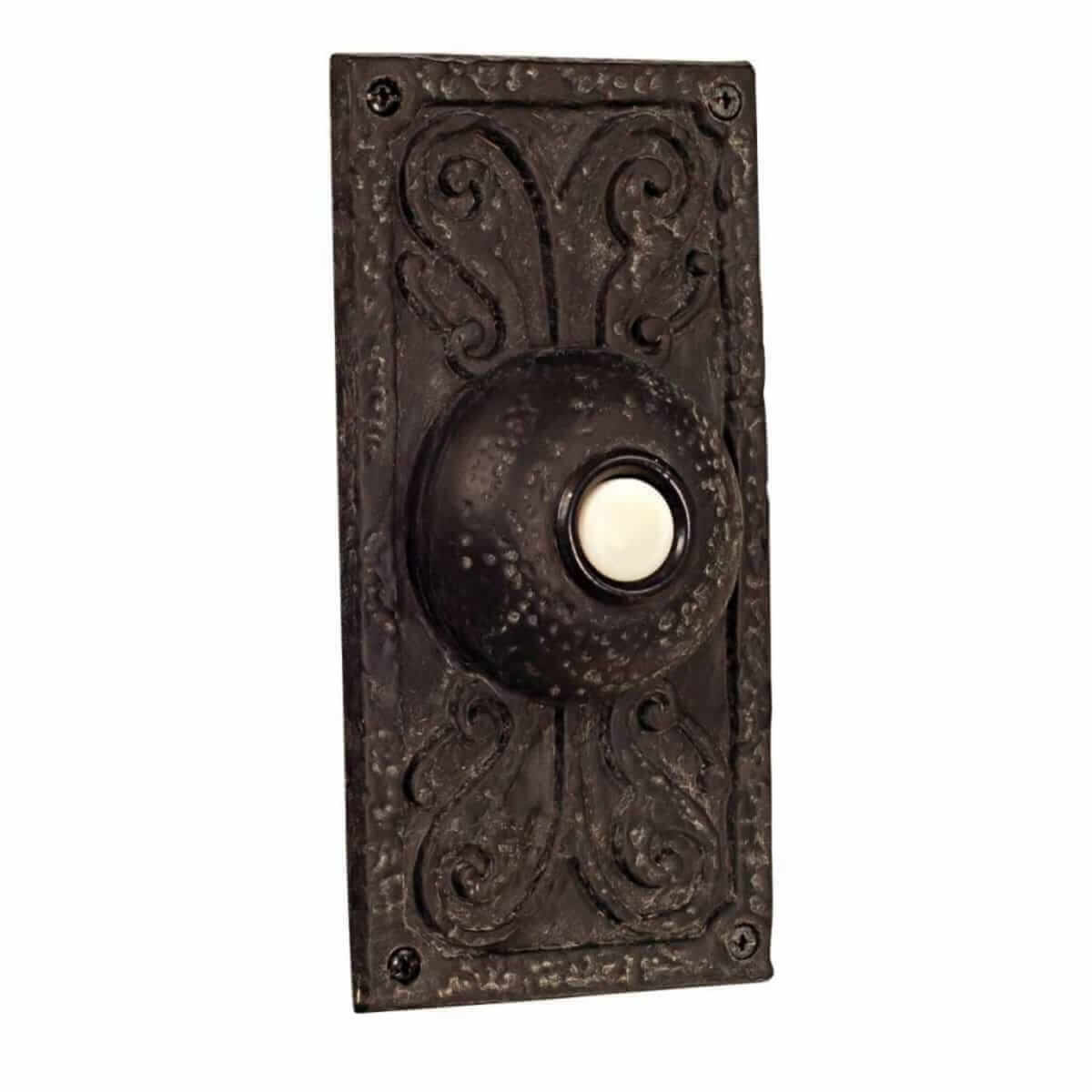 PB3037-WB Wired Doorbell Button in Weathered Black Finish