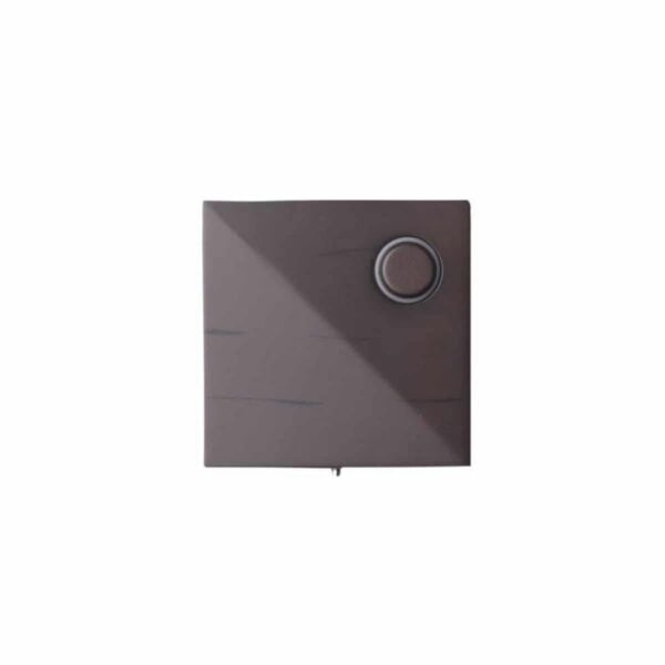 PB5009-AI Craftmade Lighted Square Modern Push Button With Hidden Mounting Screws Aged Iron Finish