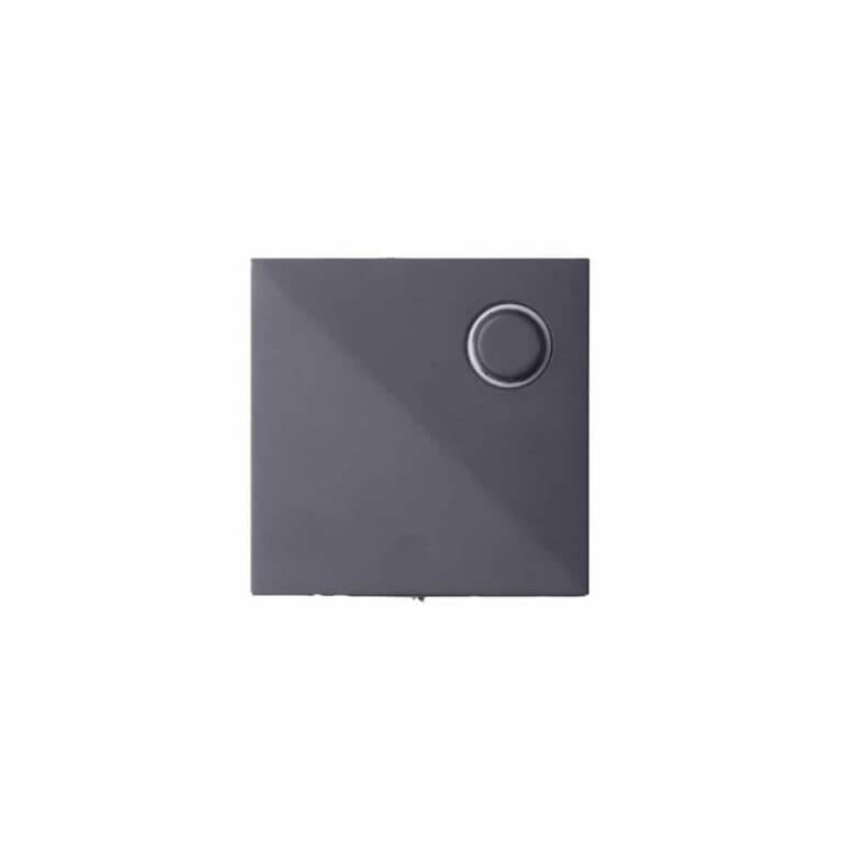 PB5009-FB Craftmade Lighted Square Modern Push Button With Hidden Mounting Screws Flat Black Finish