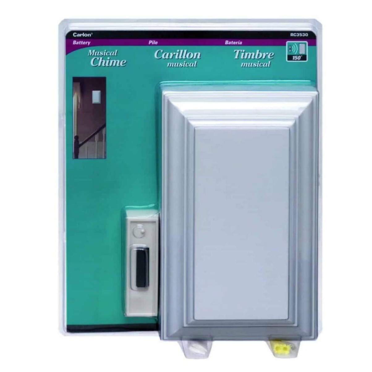 Carlon RC3530 White Wireless Battery Powered Door Chime Kit