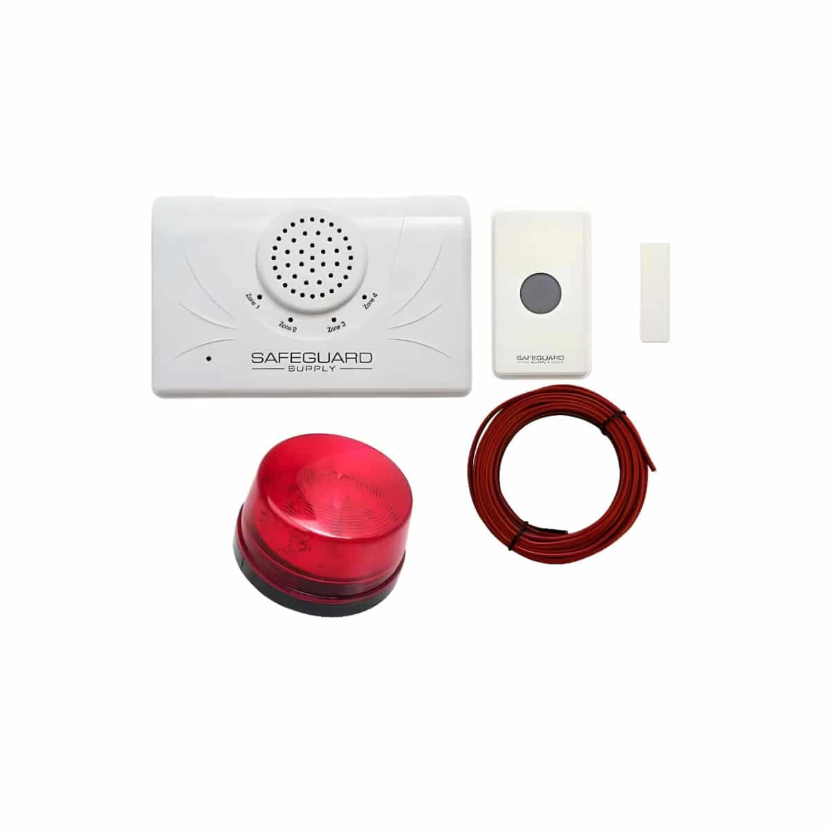 WDK-ERA-STROBE Warehouse Doorbell With Strobe – Entrance Alert Chime for Businesses – Red 
